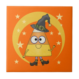 Candy Corn Hexe Halloween Fliese