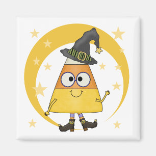 Candy Corn Hexe Halloween Magnet