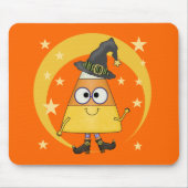 Candy Corn Hexe Halloween Mousepad (Vorne)