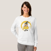 Candy Corn Hexe Halloween T-Shirt (Vorne ganz)