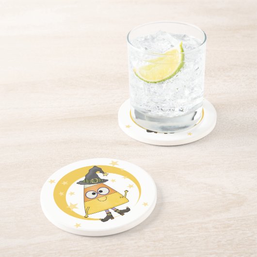 Candy Corn Hexe Halloween Untersetzer (Seite)