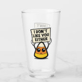 Candy Corn "Ich mag dich auch nicht" Glas (Rückseite)