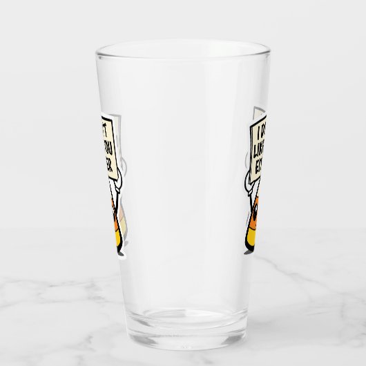 Candy Corn "Ich mag dich auch nicht" Glas (Rechts)