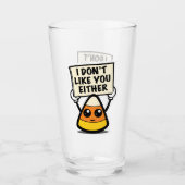 Candy Corn "Ich mag dich auch nicht" Glas (Vorderseite)
