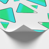 Candy Corn in Grüntönen Geschenkpapier (Ecke)