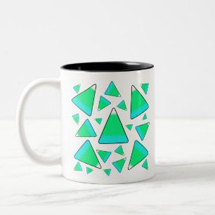 Candy Corn in Grüntönen Zweifarbige Tasse