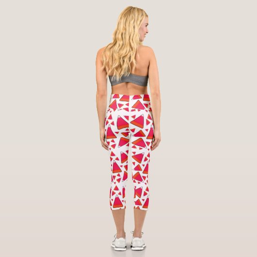 Candy Corn in Reds Capri Leggings (Rückseite)