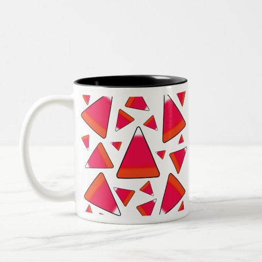 Candy Corn in Reds Zweifarbige Tasse (Links)