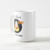 Candy Corn Kaffee mit Halloween-Schrecken Kaffeetasse (Vorderseite Links)