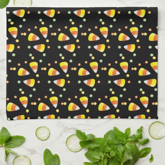 Candy Corn Kitchen Handtuch (Gefaltet)