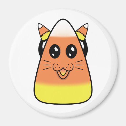 Candy Corn Kitty Magnet (Vorne)