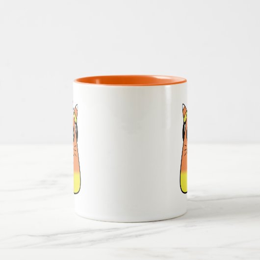 Candy Corn Kitty Zweifarbige Tasse (Mittel)