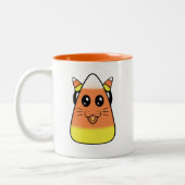 Candy Corn Kitty Zweifarbige Tasse (Links)