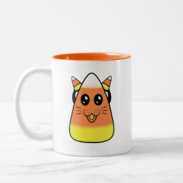 Candy Corn Kitty Zweifarbige Tasse