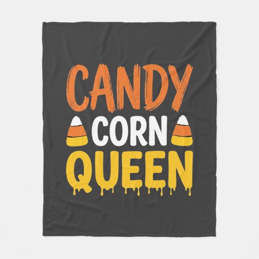 Candy Corn Königin Halloween Grafik_1 Fleecedecke (Vorderseite)