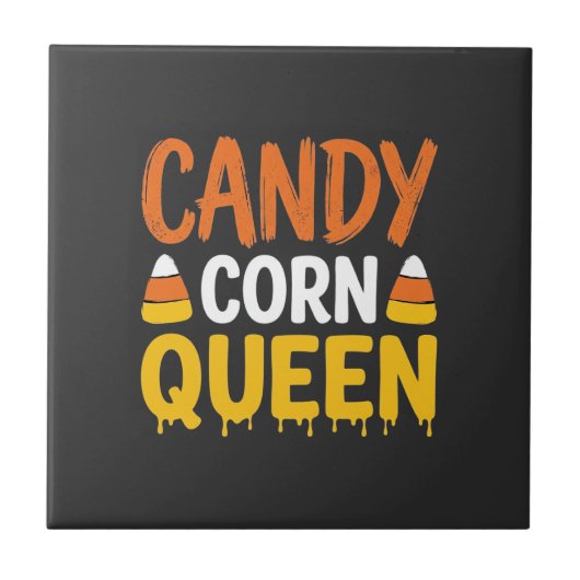 Candy Corn Königin Halloween Grafik_1 Fliese (Vorderseite)