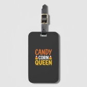 Candy Corn Königin Halloween Grafik_1 Gepäckanhänger (Vorderseite Vertikal)