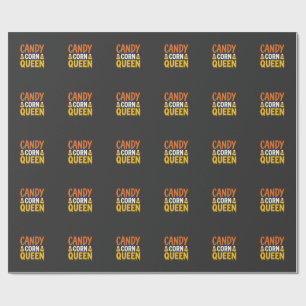 Candy Corn Königin Halloween Grafik_1 Geschenkpapier