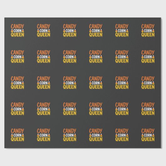 Candy Corn Königin Halloween Grafik_1 Geschenkpapier (Flach)