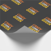 Candy Corn Königin Halloween Grafik_1 Geschenkpapier (Ecke)