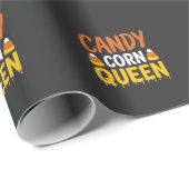 Candy Corn Königin Halloween Grafik_1 Geschenkpapier (Rolleneckpunkt)