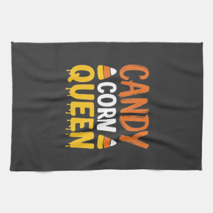 Candy Corn Königin Halloween Grafik_1 Geschirrtuch