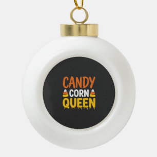 Candy Corn Königin Halloween Grafik_1 Keramik Kugel-Ornament