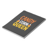 Candy Corn Königin Halloween Grafik_1 Notizblock (Rotiert)