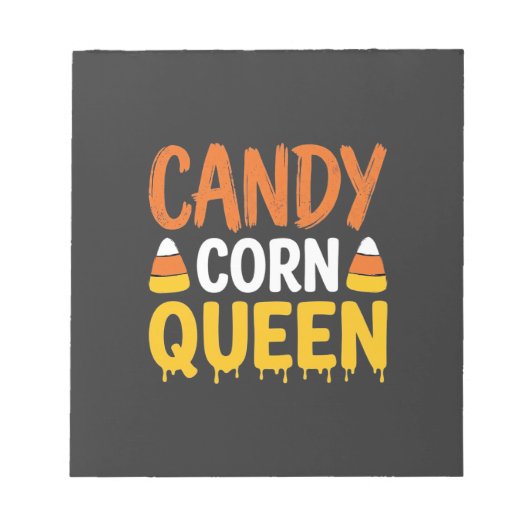 Candy Corn Königin Halloween Grafik_1 Notizblock (Vorderseite)