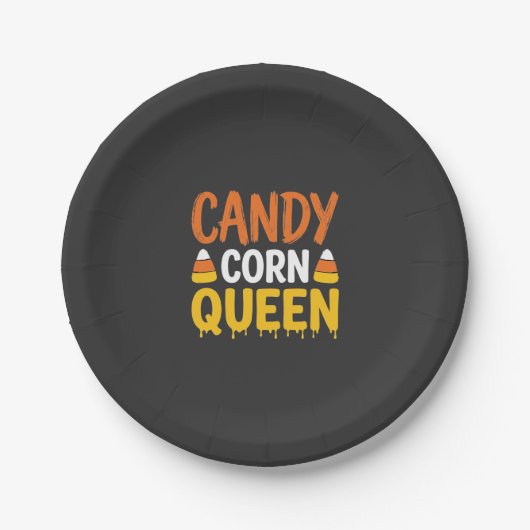 Candy Corn Königin Halloween Grafik_1 Pappteller (Vorderseite)