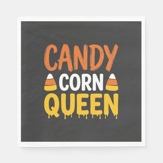 Candy Corn Königin Halloween Grafik_1 Serviette (Vorderseite)