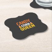 Candy Corn Königin Halloween Grafik_1 Untersetzer (angewinkelt)