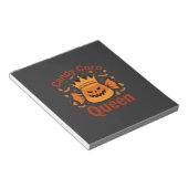 Candy Corn Königin Halloween-Krone Fledermäuse_1 Notizblock (angewinkelt)