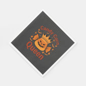Candy Corn Königin Halloween-Krone Fledermäuse_1 Serviette (Ecke)