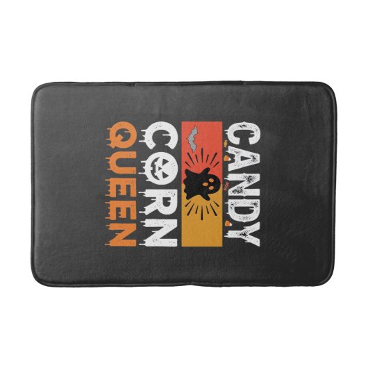 Candy Corn Königin Halloween SVG Design Badematte (Vorderseite)