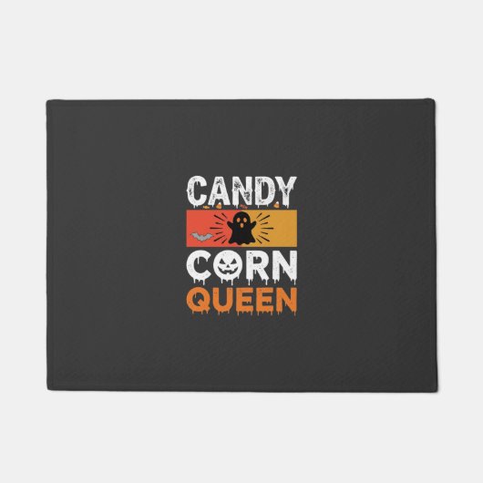 Candy Corn Königin Halloween SVG Design Fußmatte (Vorderseite)
