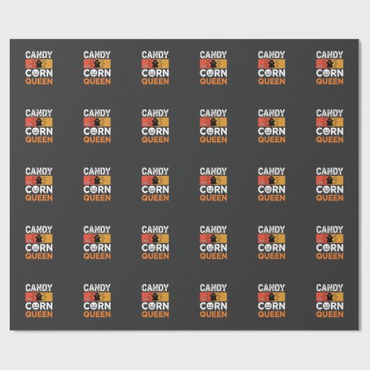 Candy Corn Königin Halloween SVG Design Geschenkpapier (Flach)
