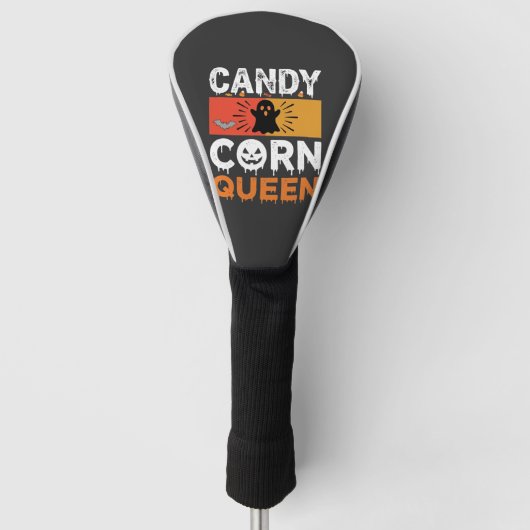 Candy Corn Königin Halloween SVG Design Golf Headcover (Vorderseite)