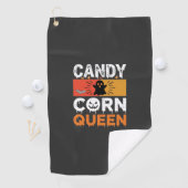 Candy Corn Königin Halloween SVG Design Golfhandtuch (Insitu)