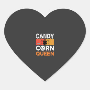 Candy Corn Königin Halloween SVG Design Herz-Aufkleber