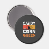 Candy Corn Königin Halloween SVG Design Magnet (Vorderseite/Rückseite)
