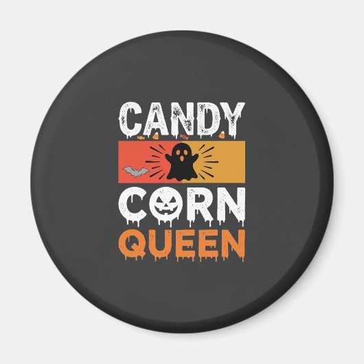 Candy Corn Königin Halloween SVG Design Magnet (Vorne)