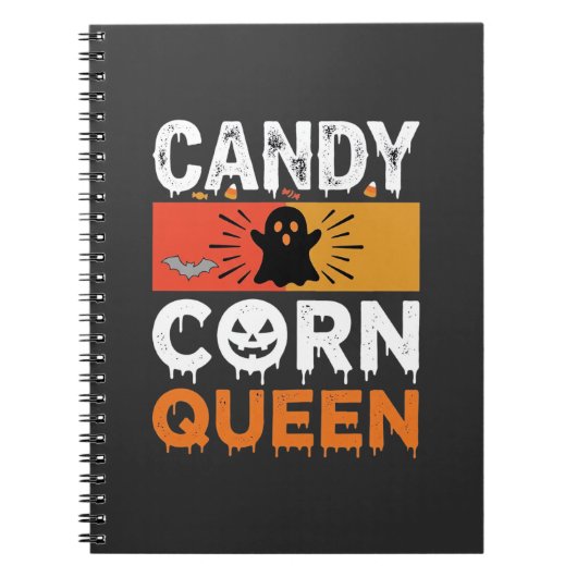 Candy Corn Königin Halloween SVG Design Notizblock (Vorderseite)