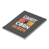 Candy Corn Königin Halloween SVG Design Notizblock (Rotiert)