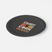 Candy Corn Königin Halloween SVG Design Pappteller (Schrägansicht)