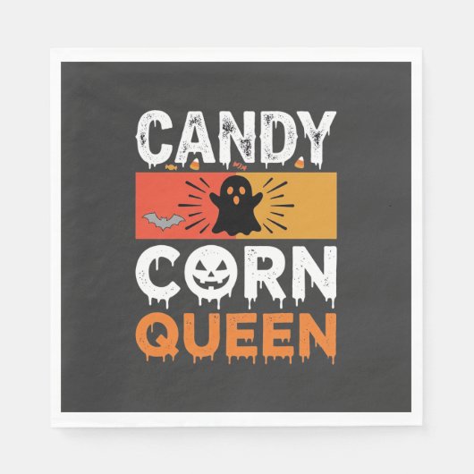 Candy Corn Königin Halloween SVG Design Serviette (Vorderseite)