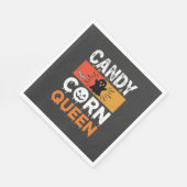 Candy Corn Königin Halloween SVG Design Serviette (Ecke)