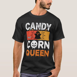 Candy Corn Königin Halloween SVG Design T-Shirt