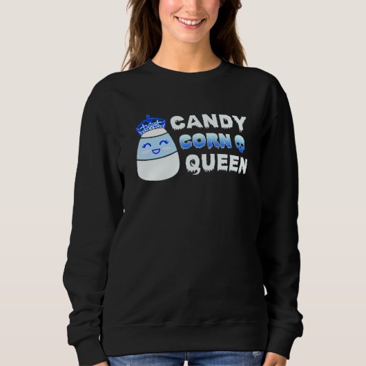 Candy Corn Königin Halloween Sweatshirt (Vorderseite)