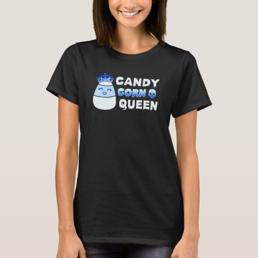 Candy Corn Königin Halloween T-Shirt (Vorderseite)